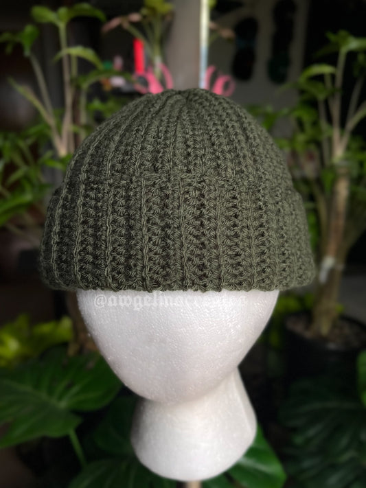 Forest Green Ribbed Beanie