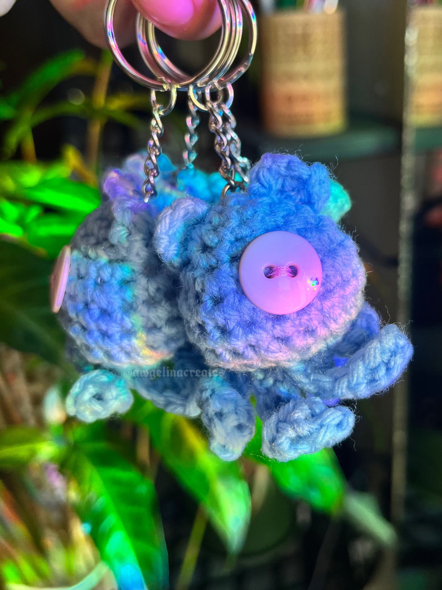 Cat squid keychain